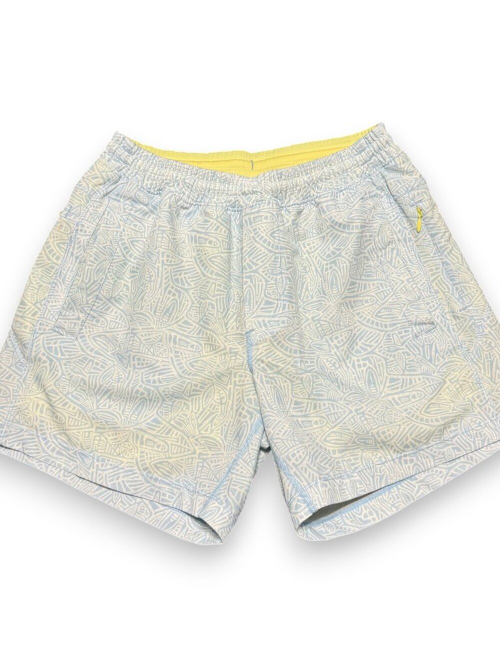 birddogs Men's Light Blue Pattern Shorts Size Small 6 Inch Inseam
